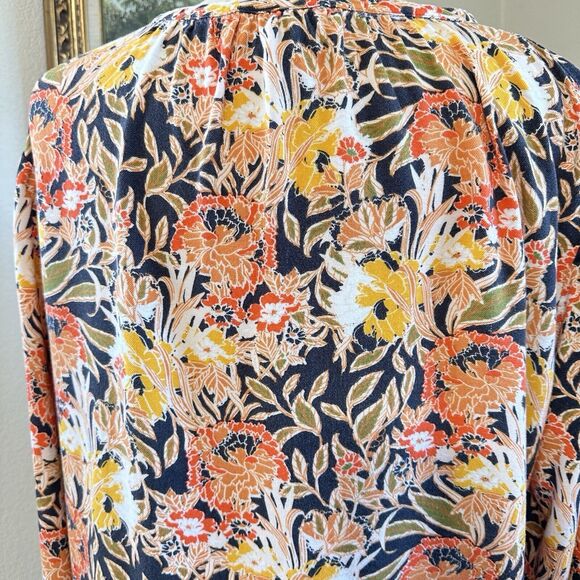 Laura Scott Blouse Top Womens Size XL  Floral V Neck Long Sleeve Pullover Top - Picture 6 of 11